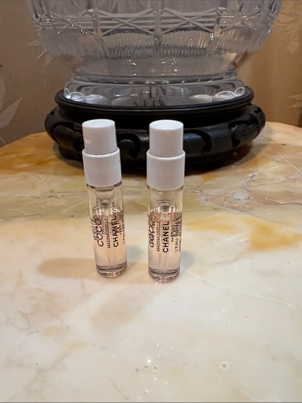 CHANEL Coco Mademoiselle Sample Vials - Clear with Soft Pink Liquid